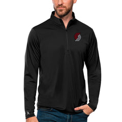NBA - Portland Trail Blazers Antigua Tribute Quarter-Zip Pullover Top - Black