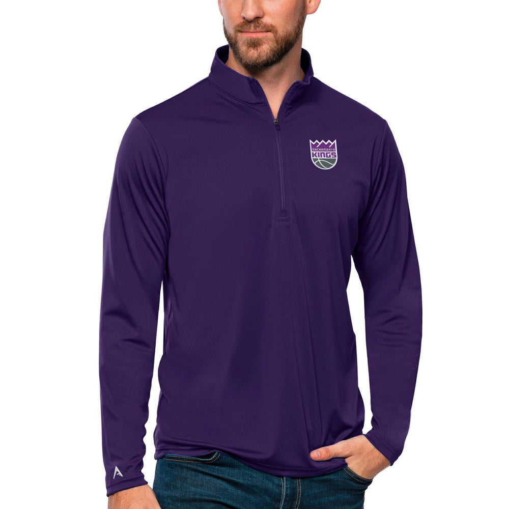 NBA - Sacramento Kings Antigua Tribute Quarter-Zip Pullover Top - Purple