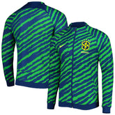 Nike Brazil National Team 2022 Academy Pro Anthem Performance Raglan Full-Zip Jacket - Blue/Green