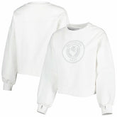 NBA - Brooklyn Nets Lusso Women's Lola Ball and Chain Pullover Sweatshirt - White