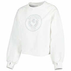 NBA - Brooklyn Nets Lusso Women's Lola Ball and Chain Pullover Sweatshirt - White