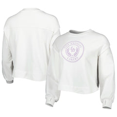 NBA - Los Angeles Lakers Lusso Women's Lola Ball and Chain Pullover Sweatshirt - White