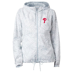 Philadelphia Phillies Columbia Women's Flash Forward Full-Zip Windbreaker Jacket Clearance
