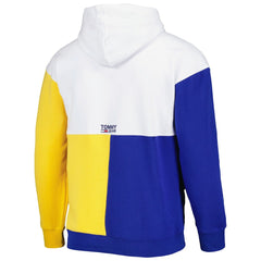 NBA - Golden State Warriors Tommy Jeans Andrew Split Pullover Hoodie - White/Royal