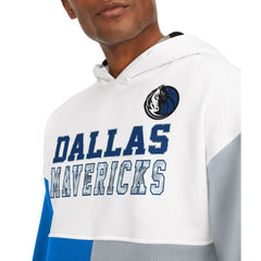 NBA - Dallas Mavericks Tommy Jeans Andrew Split Pullover Hoodie - White/Royal