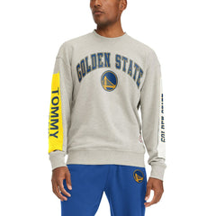NBA - Golden State Warriors Tommy Jeans James Patch Pullover Sweatshirt - Gray