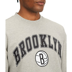 NBA - Brooklyn Nets Tommy Jeans James Patch Pullover Sweatshirt - Gray