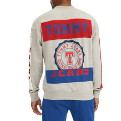 NBA - Philadelphia 76ers Tommy Jeans James Patch Pullover Sweatshirt - Gray