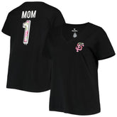 San Francisco Giants Women's Plus Size #1 Mom 2-Hit V-Neck T-Shirt Sale