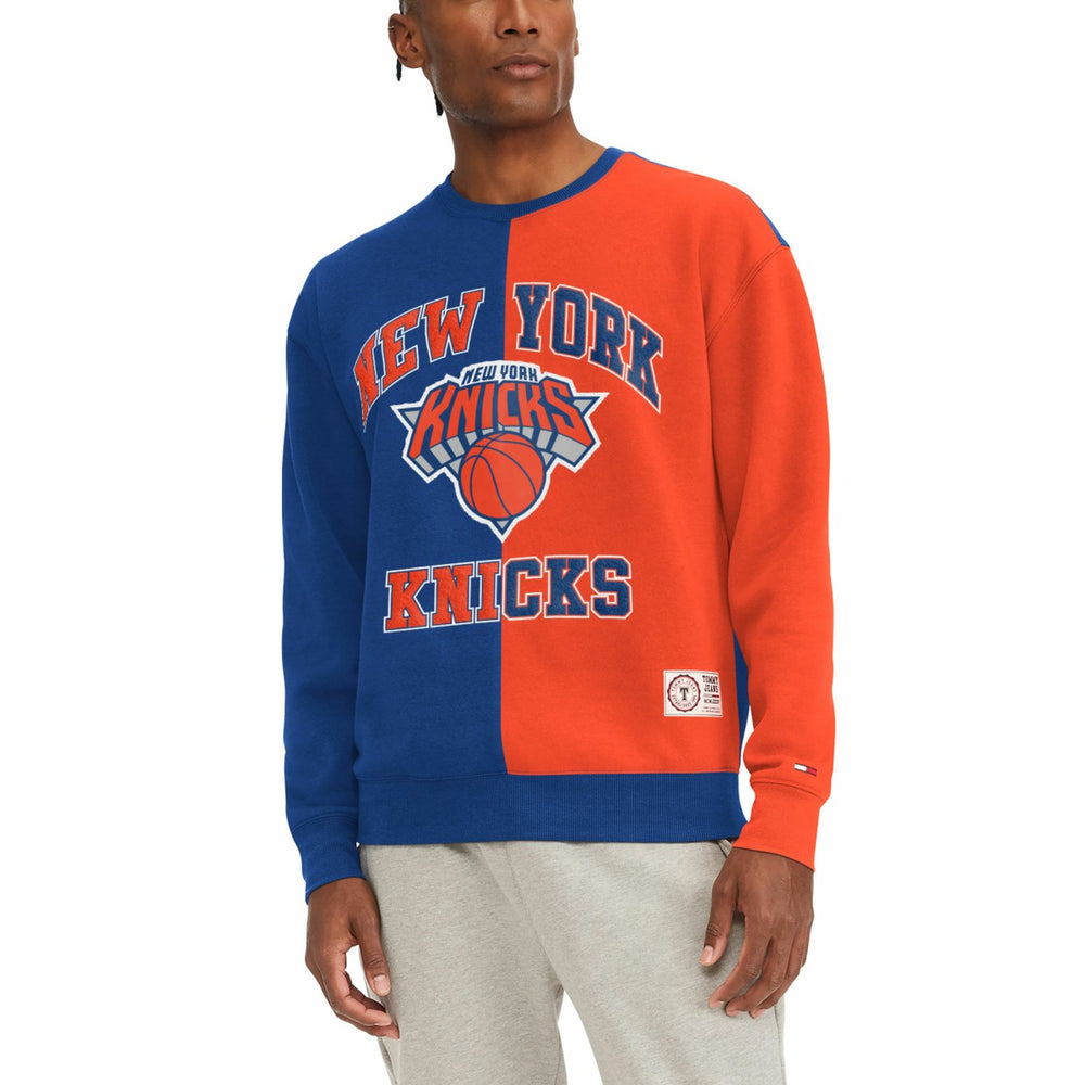 NBA - New York Knicks Tommy Jeans Keith Split Pullover Sweatshirt - Royal/Orange