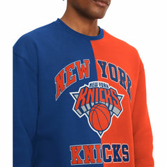 NBA - New York Knicks Tommy Jeans Keith Split Pullover Sweatshirt - Royal/Orange
