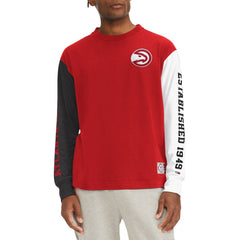 NBA - Atlanta Hawks Tommy Jeans Richie Color Block Long Sleeve T-Shirt - Red