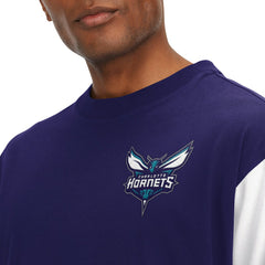 NBA - Charlotte Hornets Tommy Jeans Richie Color Block Long Sleeve T-Shirt - Purple