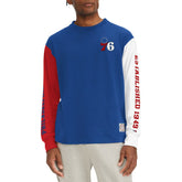 NBA - Philadelphia 76ers Tommy Jeans Richie Color Block Long Sleeve T-Shirt - Royal