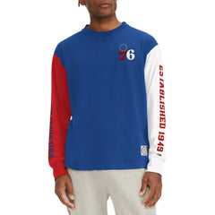 NBA - Philadelphia 76ers Tommy Jeans Richie Color Block Long Sleeve T-Shirt - Royal