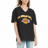 NBA - Los Angeles Lakers Tommy Jeans Women's Ashley V-Neck T-Shirt - Black