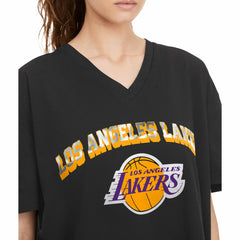 NBA - Los Angeles Lakers Tommy Jeans Women's Ashley V-Neck T-Shirt - Black
