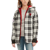 NBA - Chicago Bulls Tommy Jeans Women's Molly Flannel Full-Zip Hoodie - Black/Cream