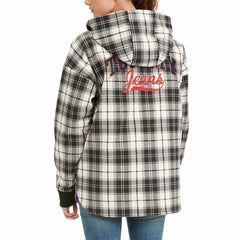 NBA - Los Angeles Lakers Tommy Jeans Women's Molly Flannel Full-Zip Hoodie - Black/Cream