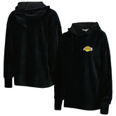 NBA - Los Angeles Lakers Touch Women's End Line Velour Pullover Hoodie - Black