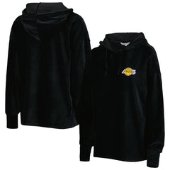 NBA - Los Angeles Lakers Touch Women's End Line Velour Pullover Hoodie - Black