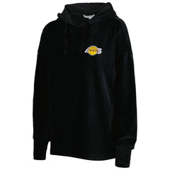 NBA - Los Angeles Lakers Touch Women's End Line Velour Pullover Hoodie - Black