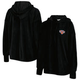 NBA - New York Knicks Touch Women's End Line Velour Pullover Hoodie - Black