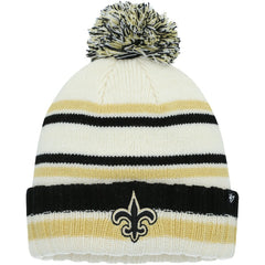 New Orleans Saints '47 Youth Driftway Cuffed Knit with Pom Cream - 47 brand