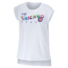 Chicago Cubs WEAR by Erin Andrews Women's Greetings From T-Shirt Online