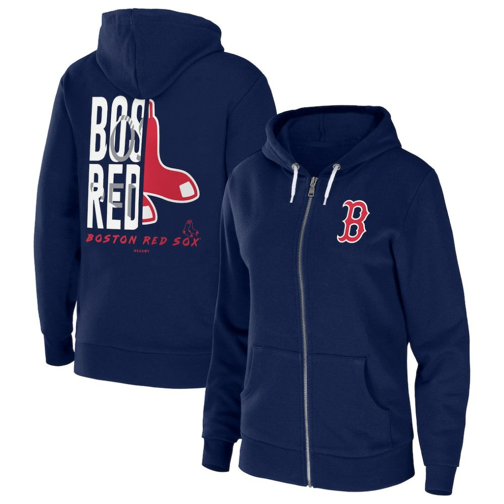 Boston Red Sox WEAR by Erin Andrews Women's Sponge Fleece Full-Zip Hoodie Sale