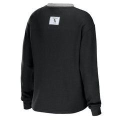 Chicago White Sox WEAR by Erin Andrews Women's Waffle Henley Long Sleeve T-Shirt for sale