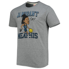NBA - Ja Morant Memphis Grizzlies Homage Caricature Tri-Blend T-Shirt - Heathered Gray