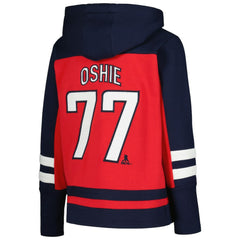 TJ Oshie Washington Capitals Youth Ageless Must-Have V-Neck Name & Number Pullover Hoodie Red