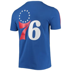 NBA - Philadelphia 76ers Pro Standard Men's Mesh Capsule Taping T-Shirt - Royal/Red