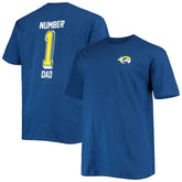 Los Angeles Rams Big & Tall #1 Dad 2-Hit T-Shirt Royal - Fanatics
