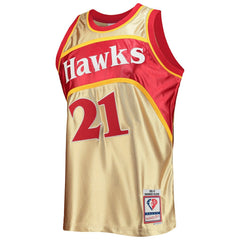 Mitchell & Ness - Dominique Wilkins Atlanta Hawks 75th Anniversary 1986/87 Hardwood Classics Swingman Jersey - Gold