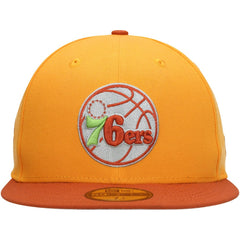 New Era - Philadelphia 76ers 59FIFTY Fitted Hat - Gold/Rust