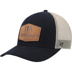 Cincinnati Bengals '47 Rawhide Trucker Adjustable Hat Dark Navy/Natural - 47 brand