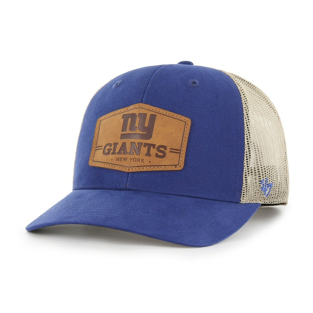 New York Giants '47 Rawhide Trucker Adjustable Hat Royal/Natural - 47 brand