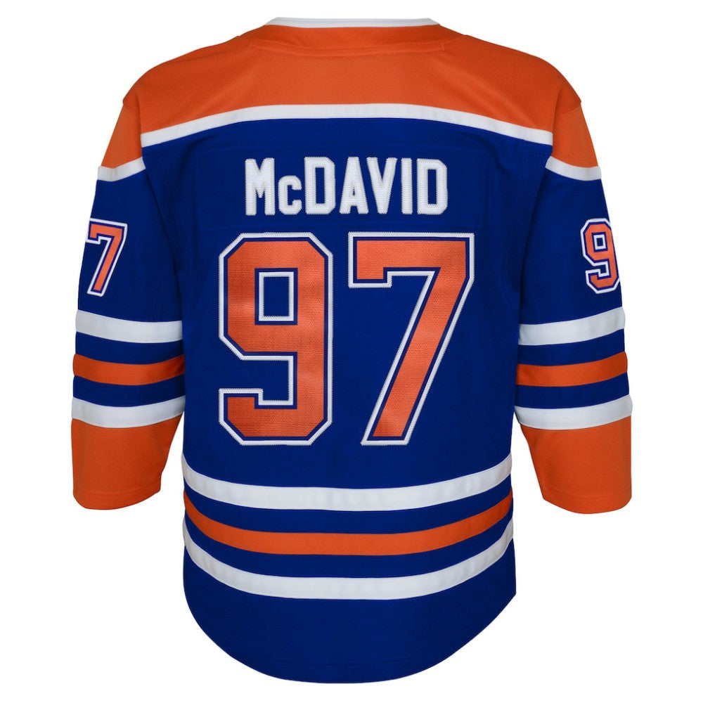 Connor McDavid Edmonton Oilers Youth Home Premier Player Jersey - Royal | NHL Jerseys