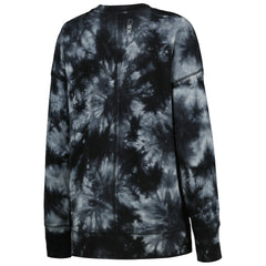 Cleveland Browns MSX by Michael Strahan Women's Bailey Tie-Dye Tri-Blend Pullover Sweatshirt Black - NFL