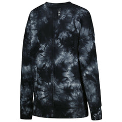 Green Bay Packers MSX by Michael Strahan Women's Bailey Tie-Dye Tri-Blend Pullover Sweatshirt Black - NFL