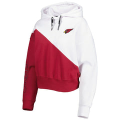 Arizona Cardinals DKNY Sport Women's Bobbi Color Blocked Pullover Hoodie White/Cardinal - NFL
