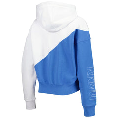 Los Angeles Chargers DKNY Sport Women's Bobbi Color Blocked Pullover Hoodie White/Powder Blue - NFL