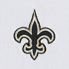 New Orleans Saints DKNY Sport Women's Bobbi Color Blocked Pullover Hoodie White/Black - NFL