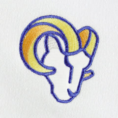 Los Angeles Rams DKNY Sport Women's Bobbi Color Blocked Pullover Hoodie White/Royal - NFL