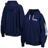 Seattle Seahawks MSX by Michael Strahan Women's Emerson Lightweight Full-Zip Hoodie College Navy - NFL