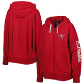 Tampa Bay Buccaneers MSX by Michael Strahan Women's Emerson Lightweight Full-Zip Hoodie Red - NFL
