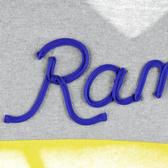 Los Angeles Rams Touch Women's Outfield Deep V-Back Waist Length Pullover Sweatshirt Heather Gray/Royal - NFL