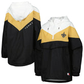 New Orleans Saints Tommy Hilfiger Women's Staci Half-Zip Hoodie Windbreaker Jacket White/Gold - NFL